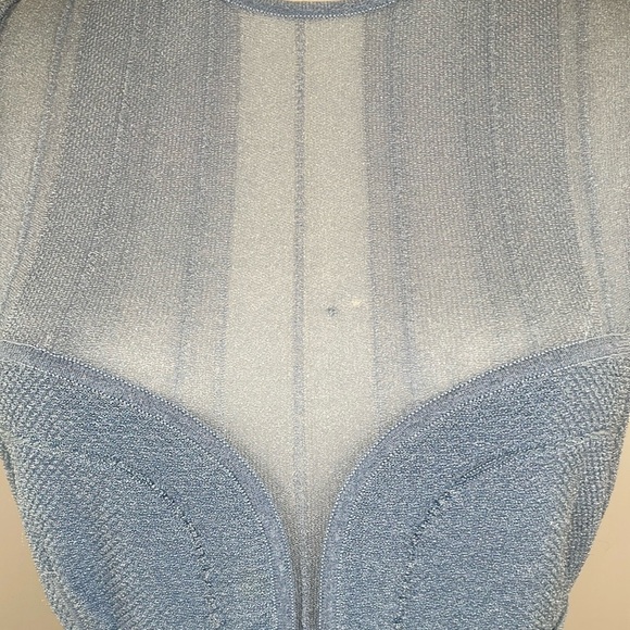 Herve Leger Sheer Bustier Gown L - Picture 6 of 13